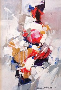 Mashkoor Raza, 12 x 18 Inch, Oil on Canvas, Abstract Painting, AC-MR-720
